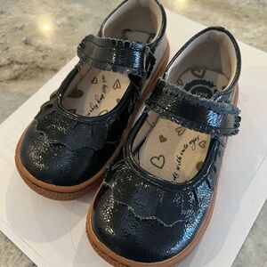 Livie & Luca Black Dress Shoes with Brown Sole